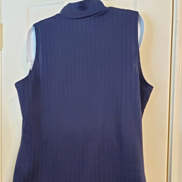 Melissa Paige Navy Mock turtleneck - Picture 2 of 10